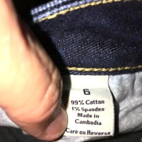 Simply Vera Vera Wang Jeans Womens Straight Mid Rise Dark Denim Size 6 - Picture 6 of 10